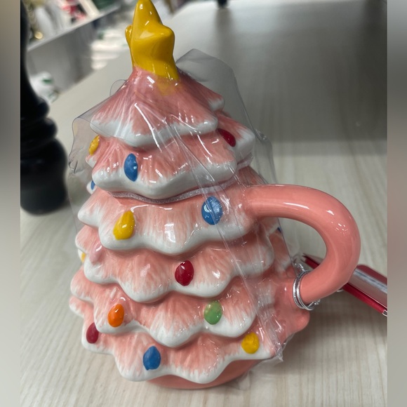 PINK Christmas Tree Mr. Christmas 🩷🎄Mug with Lid 90th Anniversary Special NWT - Picture 4 of 5